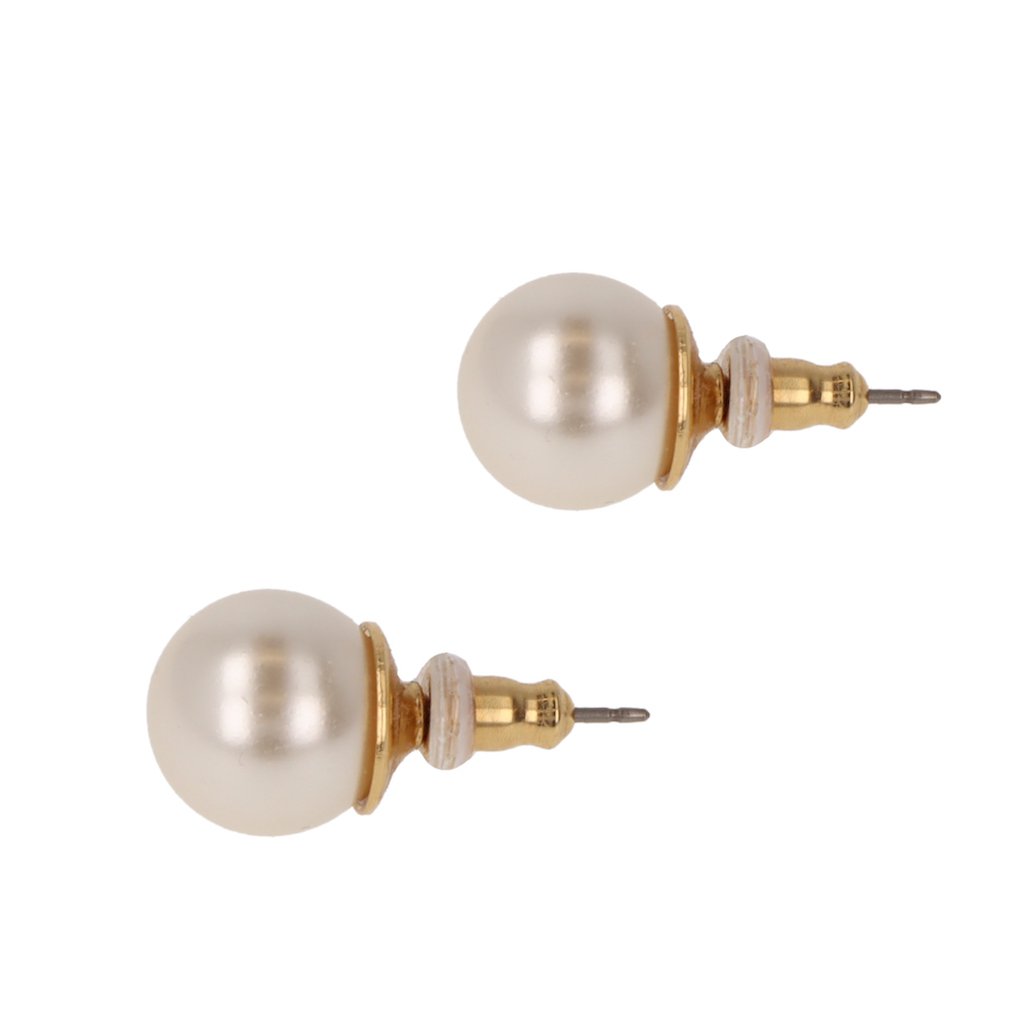 Otazu Cream Pearl Earpins - Big