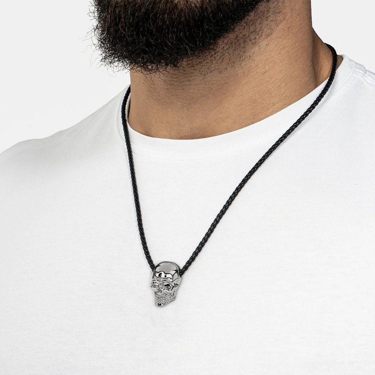 Leren ketting "Schedel"