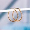 Stainless steel creole 30mm "basic" - gold