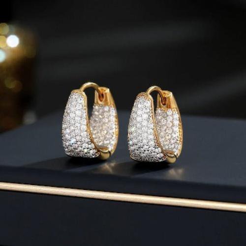 Luxe sprankelende hoepel oorbellen