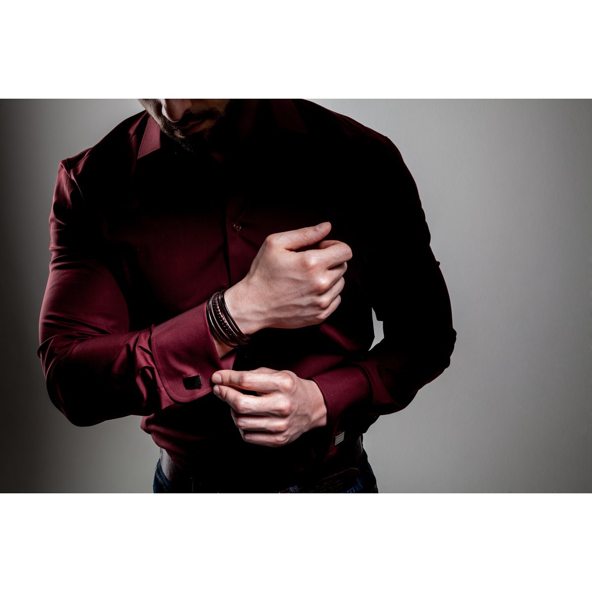Leren armband "Vlecht"