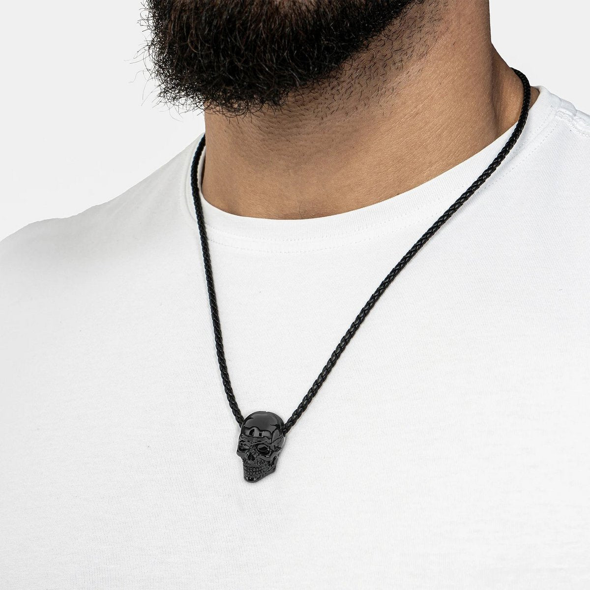 Leren ketting "Schedel"