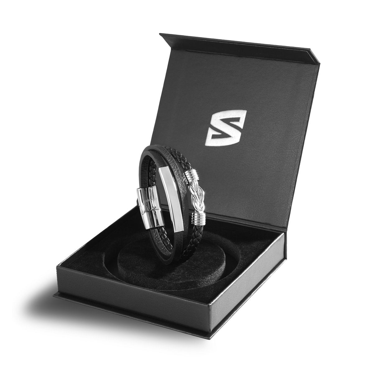 Leren armband "Trots" Zilver