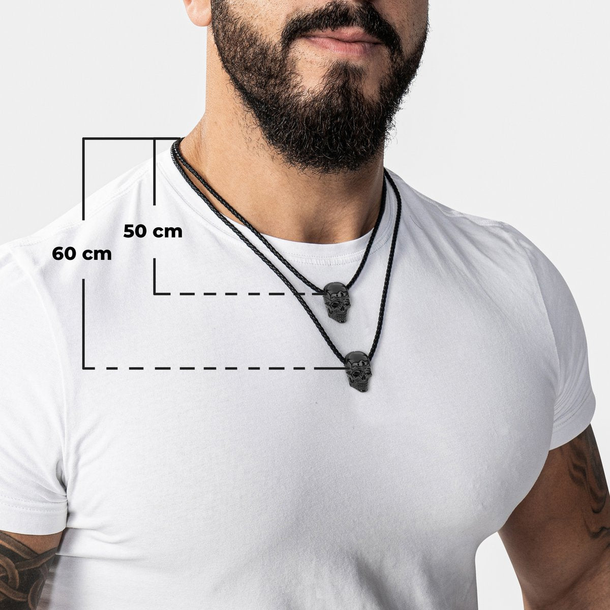 Leren ketting "Schedel"