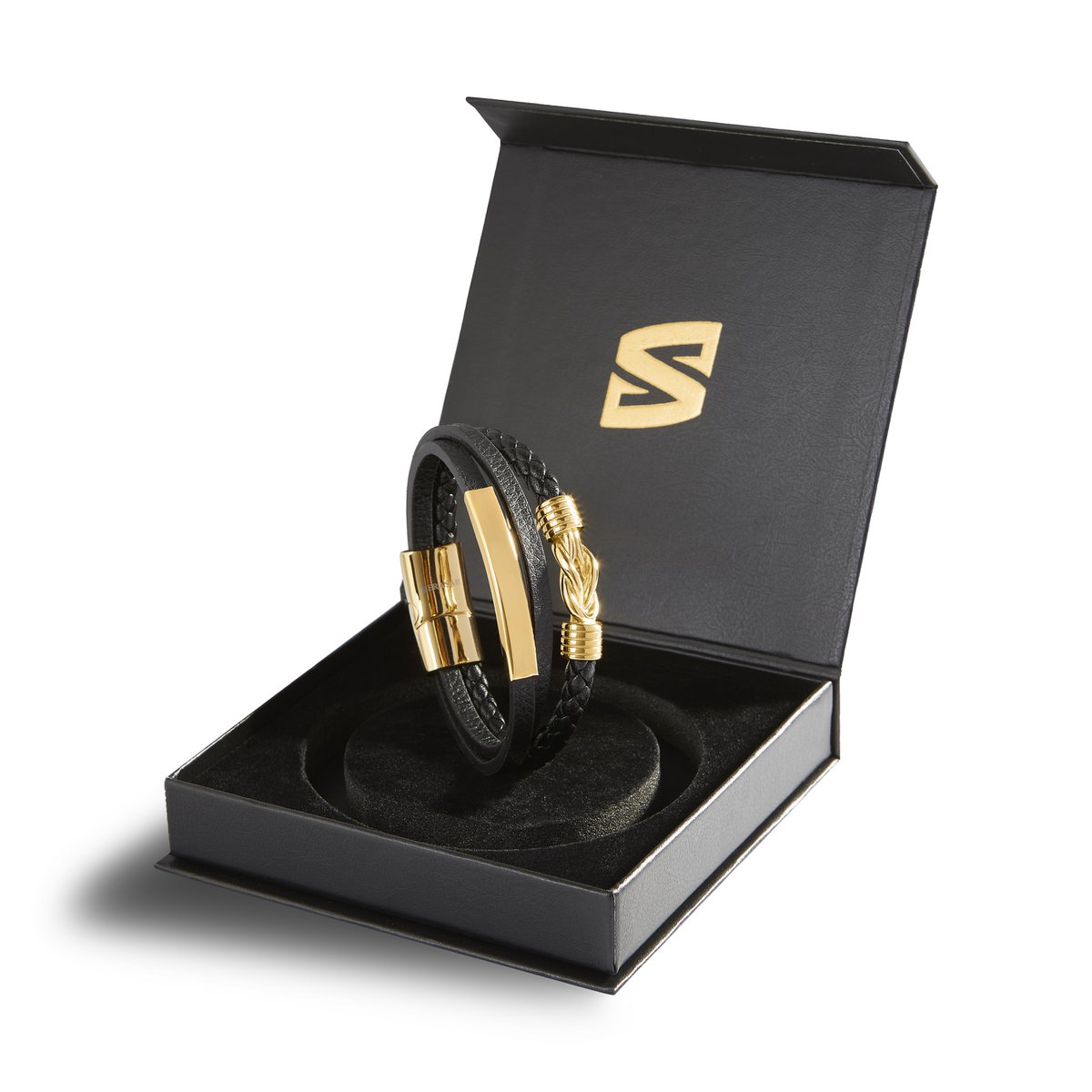 Leren armband "Trots" Goud
