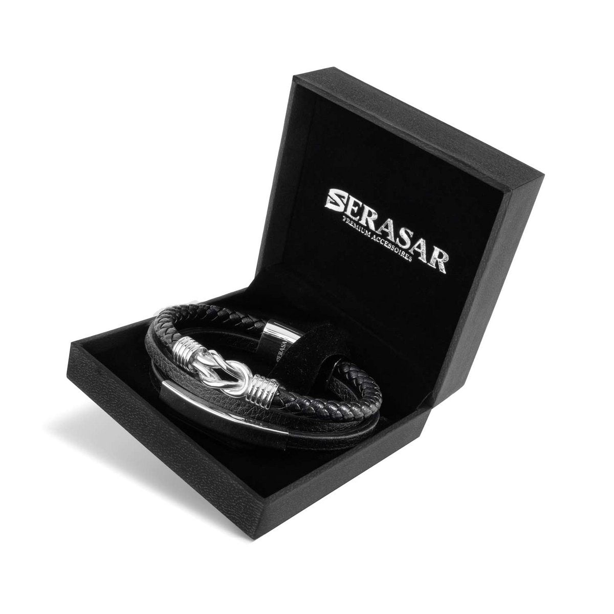 Leren armband "Trots" Zilver