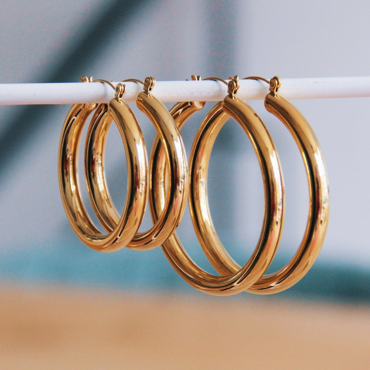RVS ring maxi '40mm' β goud