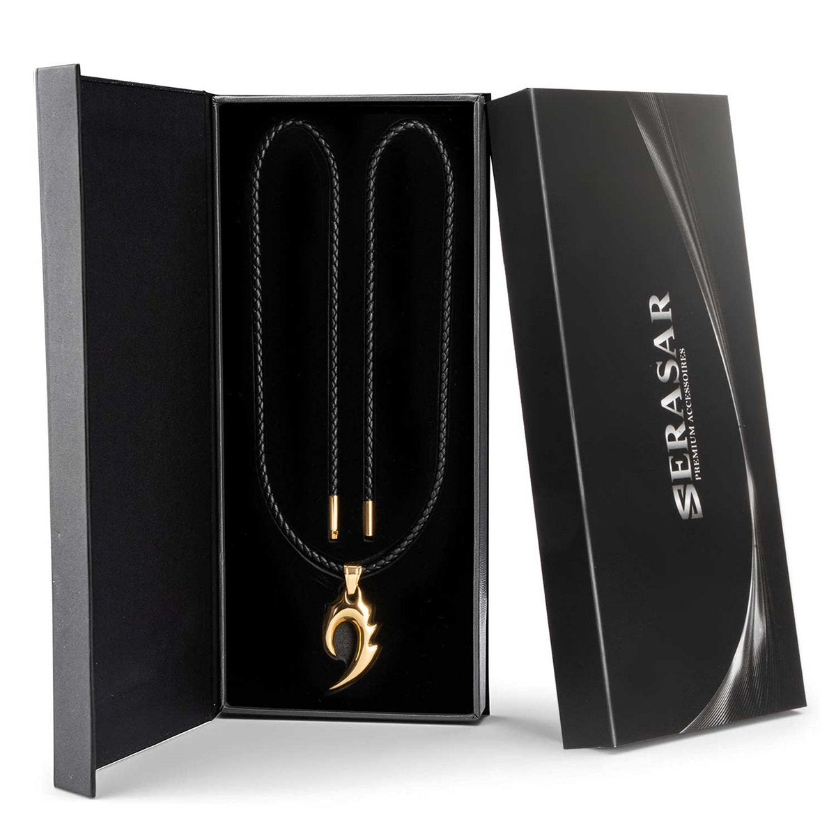 Leren ketting "Vlam"