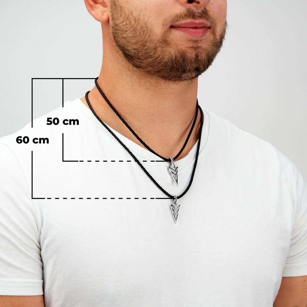 Leren ketting "Pijl"