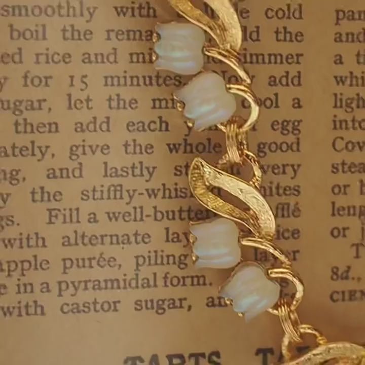 Moonlight Muguet - Vintage Lelietje-van-dalen ketting