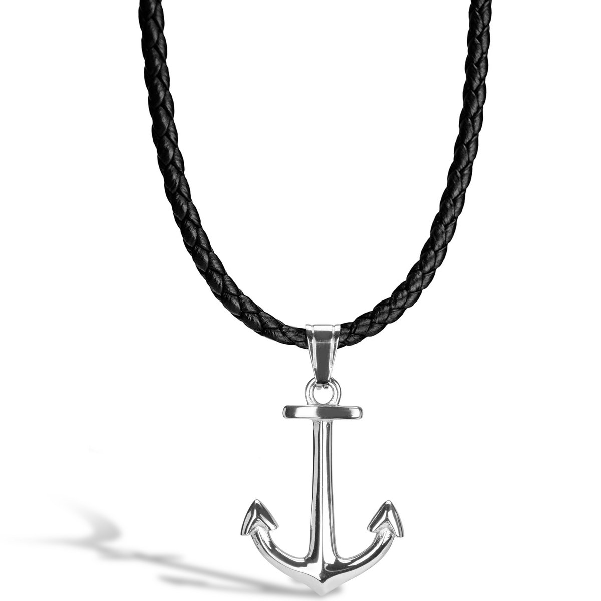 Leren ketting "Anker"