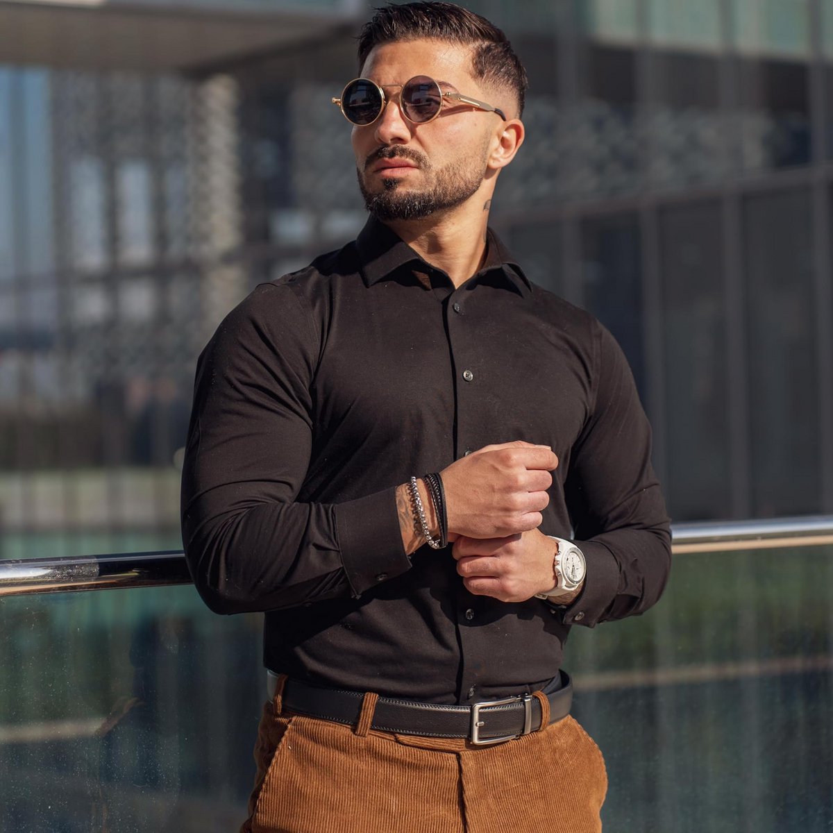 Leren armband "Held"