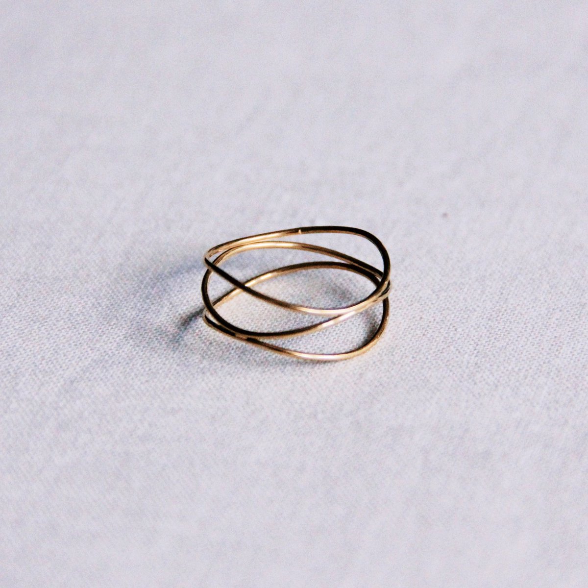 Stalen meerlaagse ring - goud