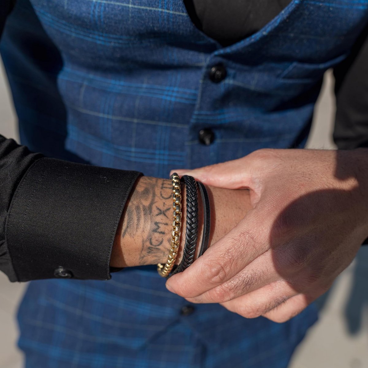 Leren armband "Held"