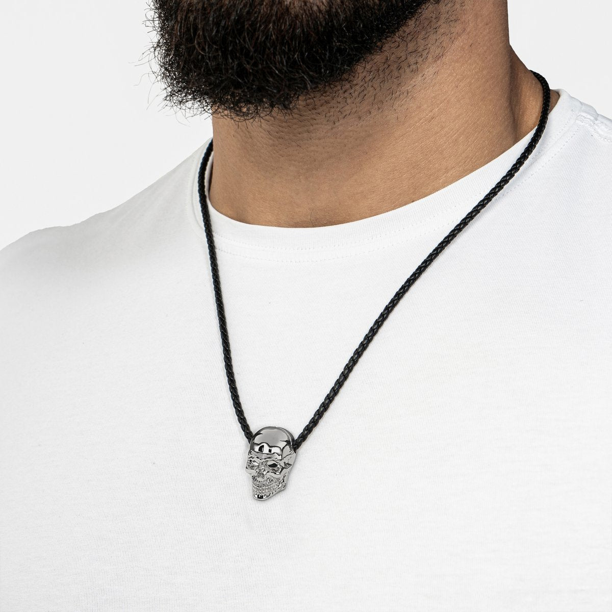 Leren ketting "Schedel"