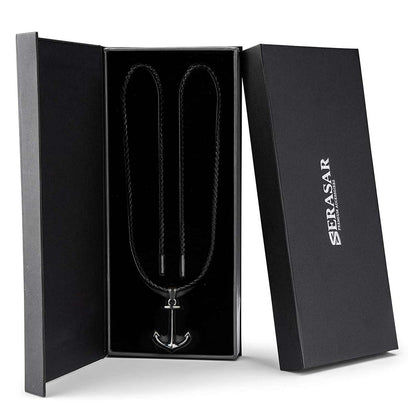 Leren ketting "Anker"