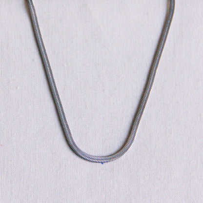 Platte “Snake” ketting 3mm - zilverkleur