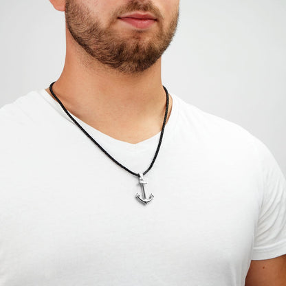 Leren ketting "Anker"