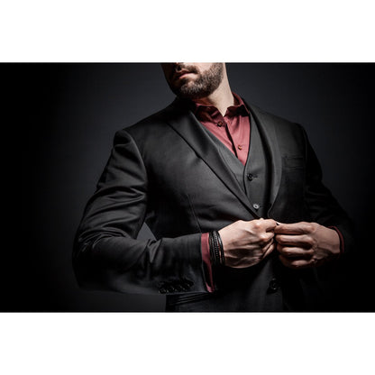 Leren armband "Vlecht"
