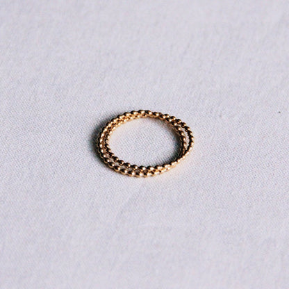 RVS dubbel gestippelde ring