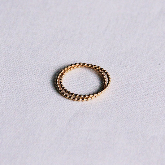 RVS dubbel gestippelde ring