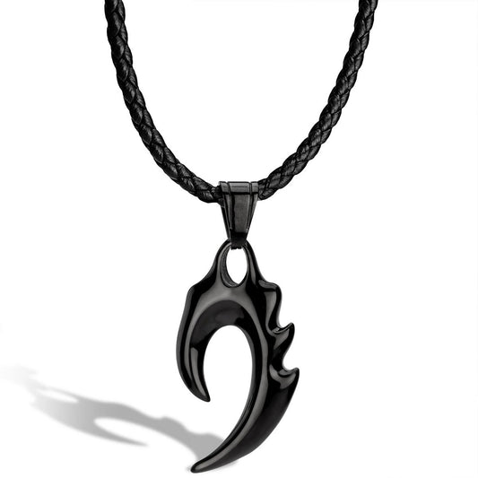 Leren ketting "Vlam"