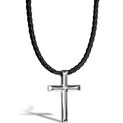 Leder Halskette "Kruis"