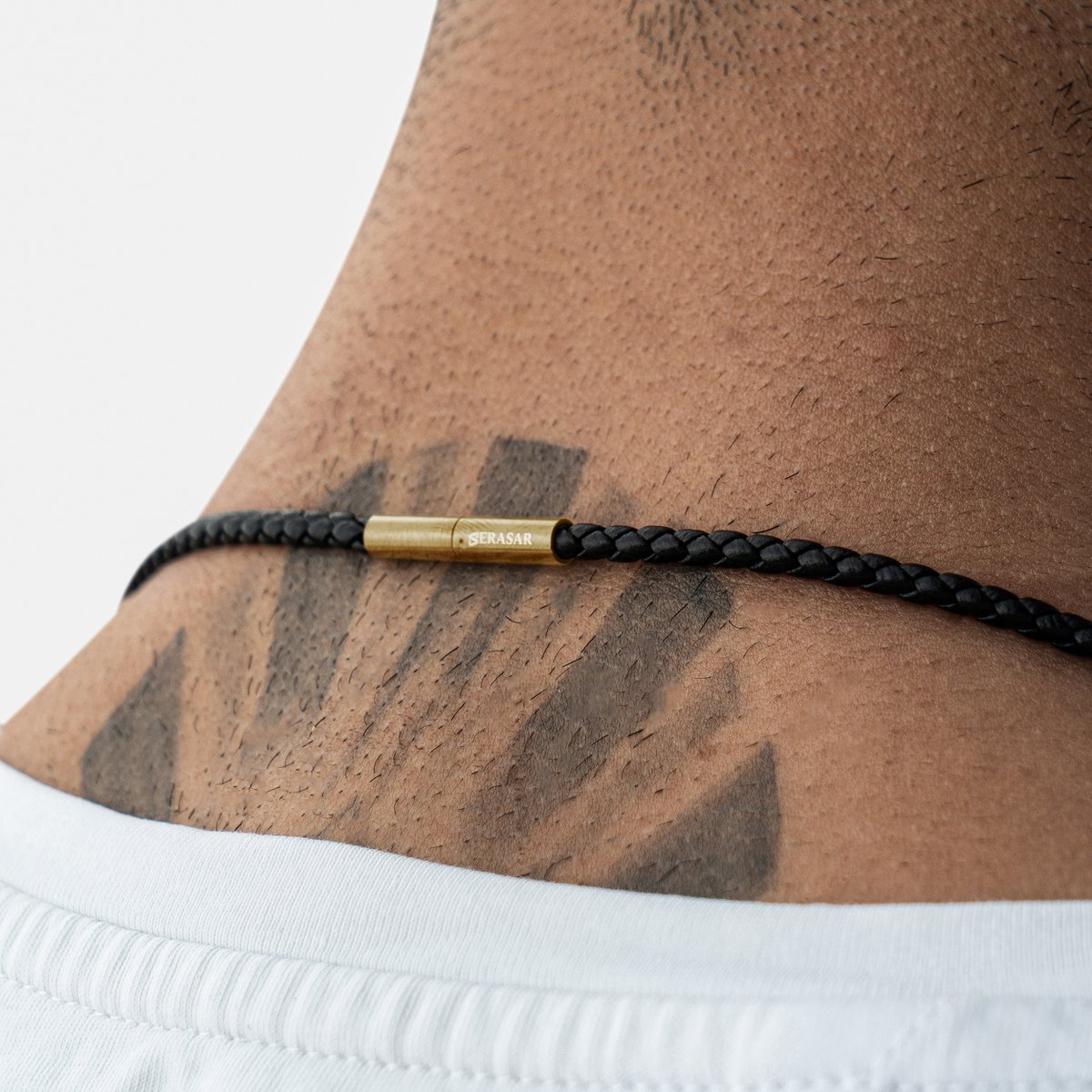 Leren ketting "Anker"
