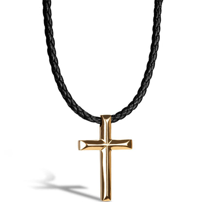 Leder Halskette "Kruis"