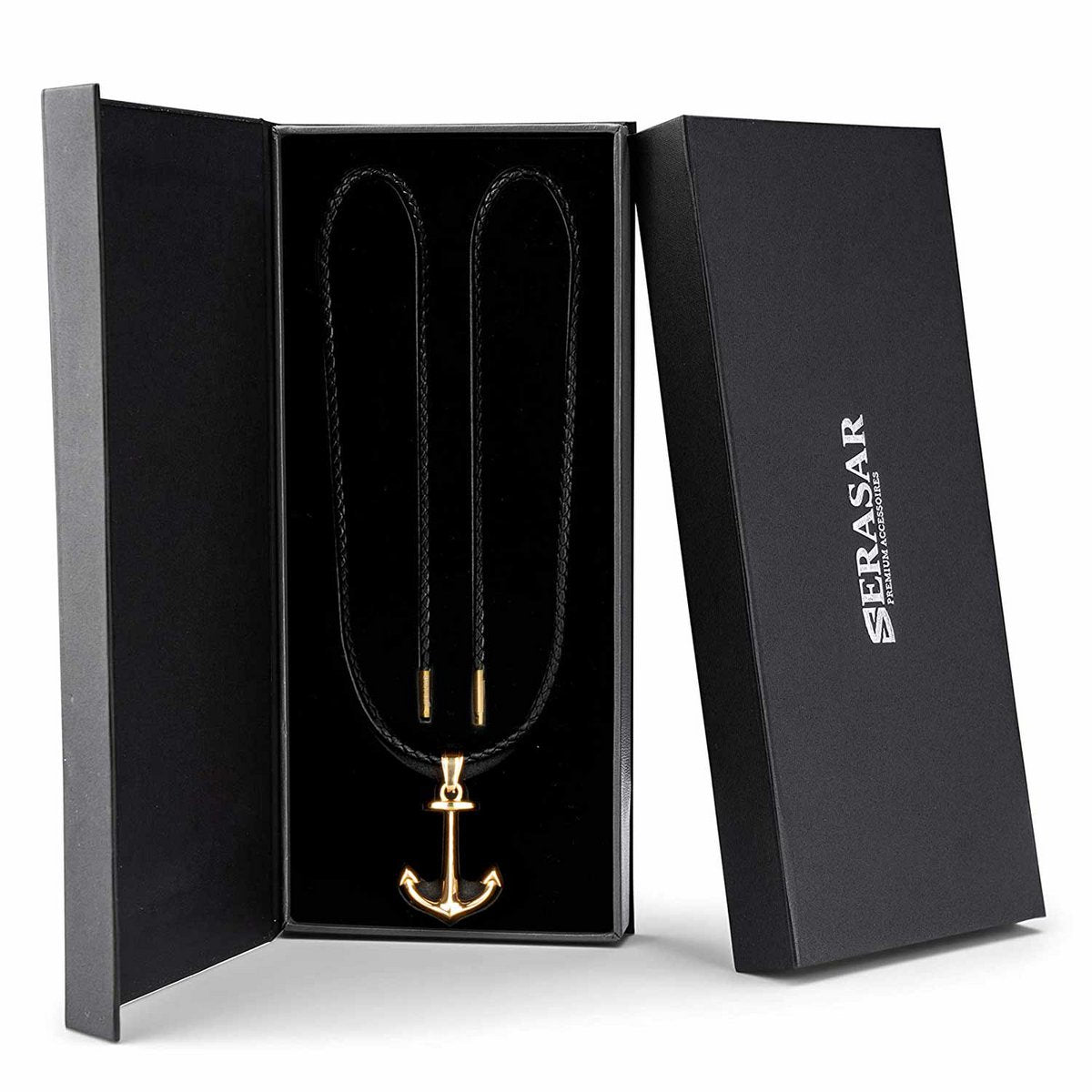 Leren ketting "Anker"