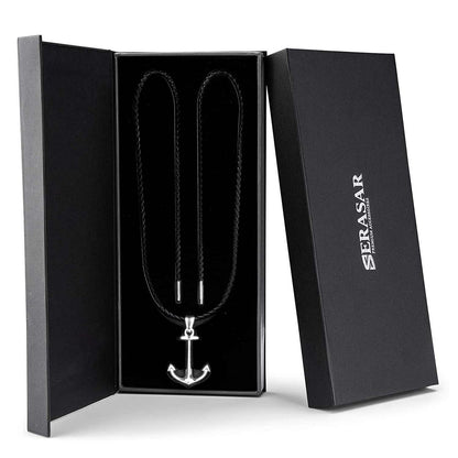 Leren ketting "Anker"