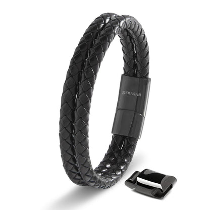 Leren armband "Dubbel"