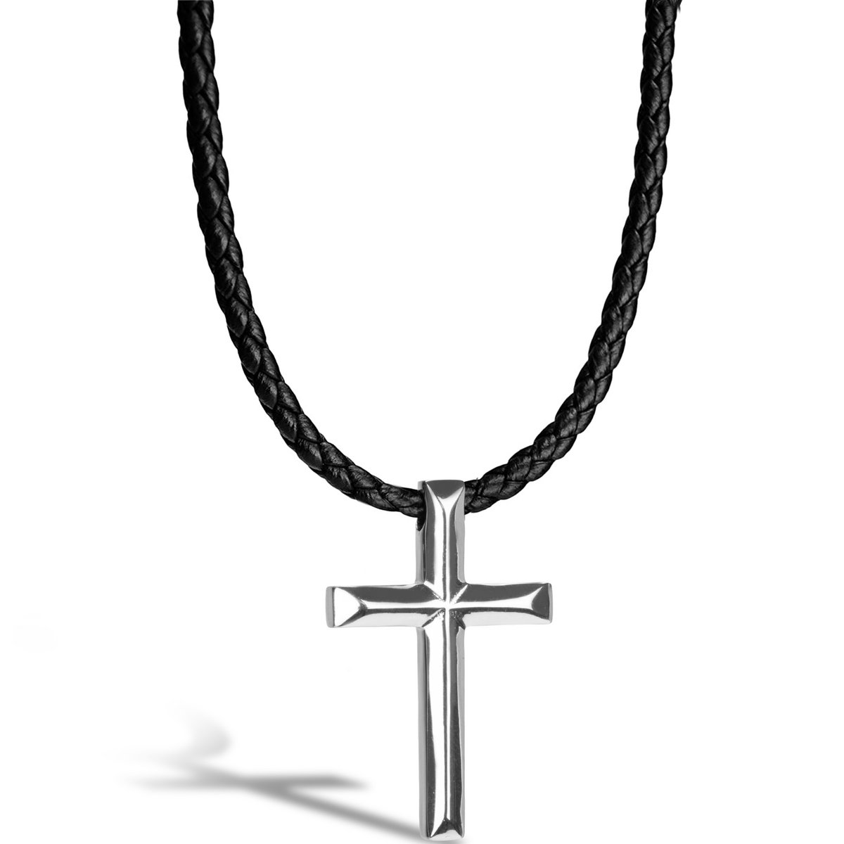 Leder Halskette "Kruis"