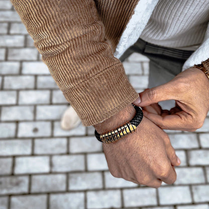 Leren armband "Helix"